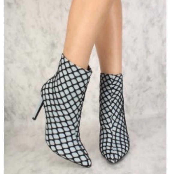 Netted Denim Booties - Picture 2 of 2
